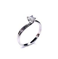 Anello Stocco Gioielli Donna in Oro bianco Zircone ANS 34 - ANS 34